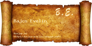 Bajcs Evelin névjegykártya